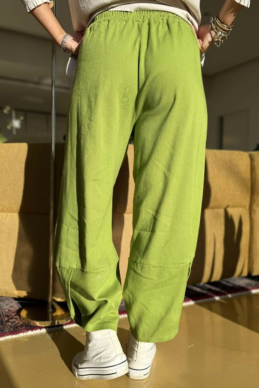 Gaberdine Shelby Barrel Pant Olive